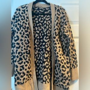X-small leopard print cardigan